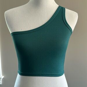 Ribbed one shoulder crop top